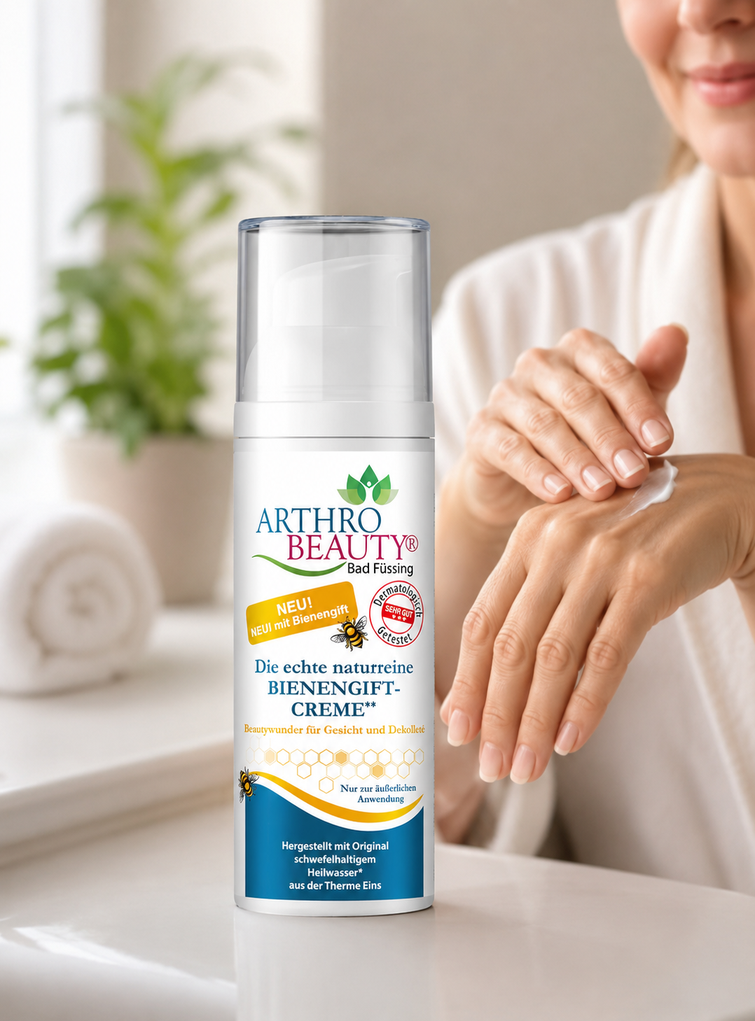 Naturreine Bienengift-Creme – Jugendlich frische Haut für jeden Tag