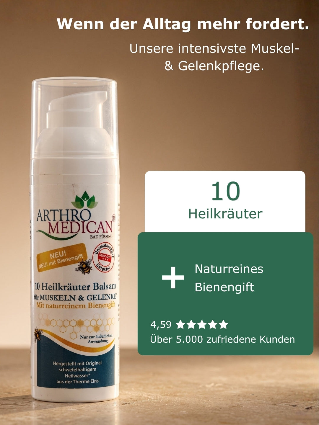 Intensiv: 10-Heilkräuter-Balsam mit Bienengift